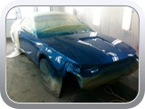 Blue w/White Strips Mustang